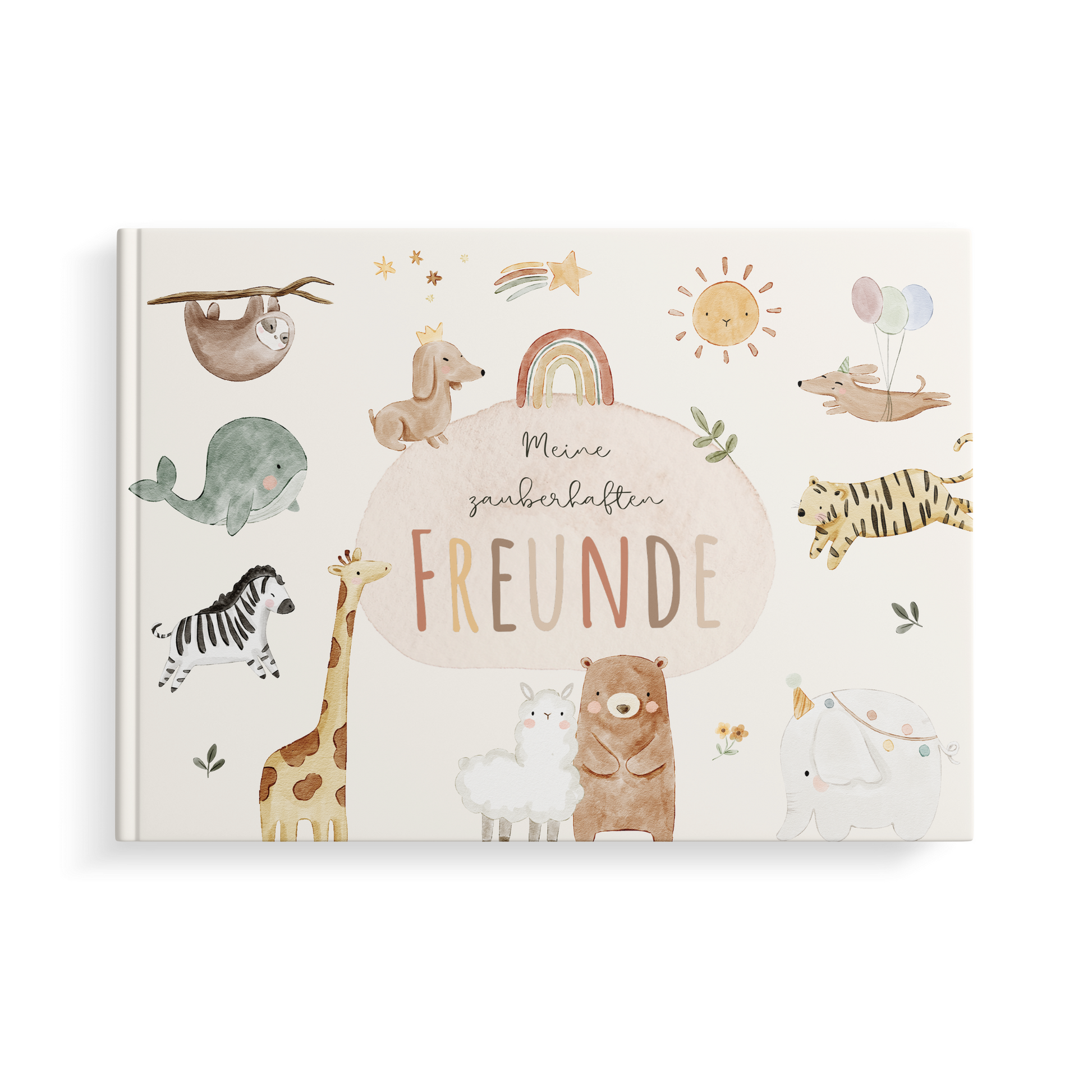 Freundebuch_Kinder_Kindergarten_Schule_Boho_beige