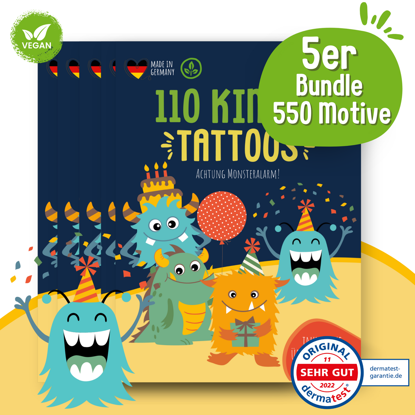 Hauttattoos_Kinder_Monster_5er_Set