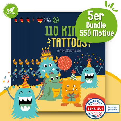 Hauttattoos_Kinder_Monster_5er_Set