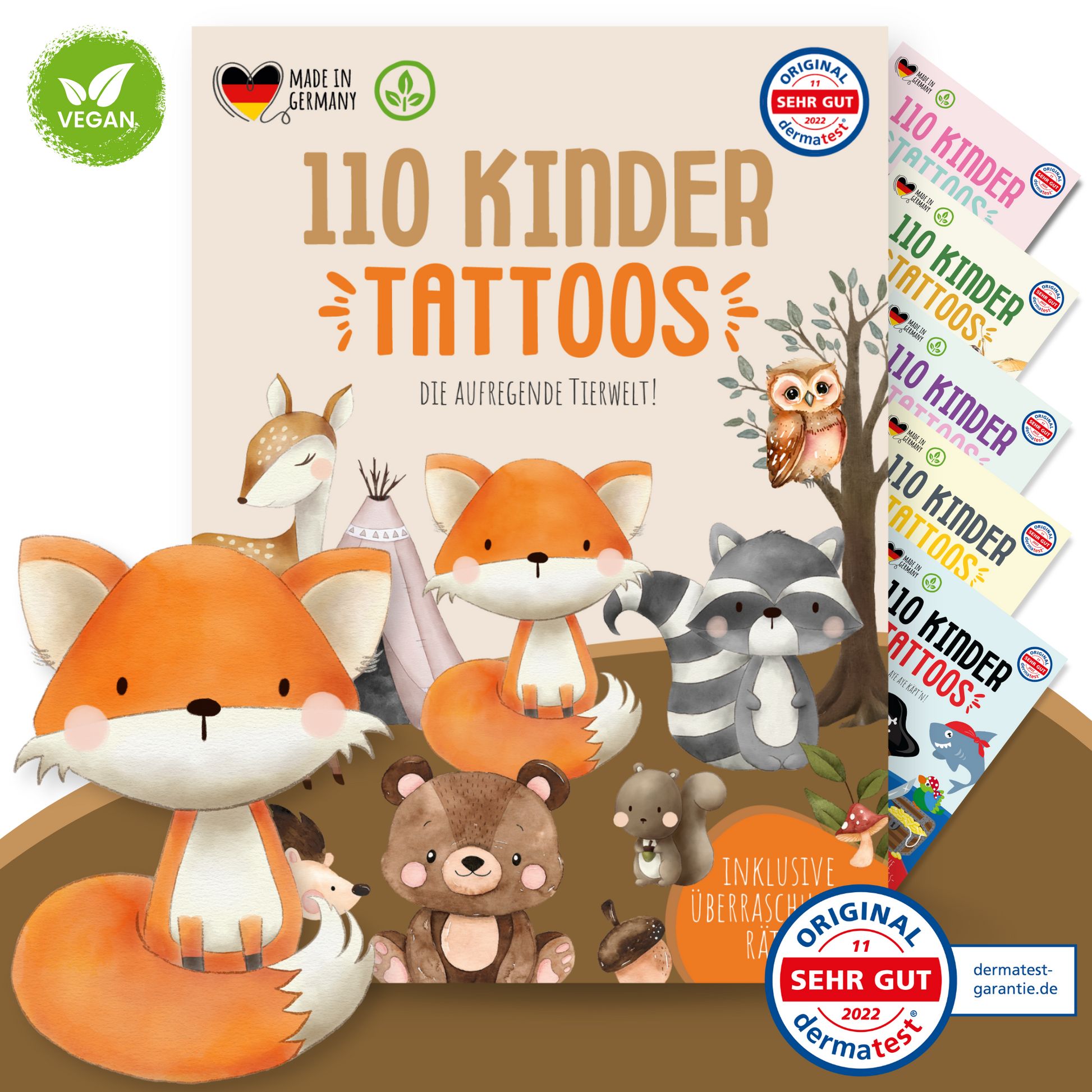 Hauttattoos_Kinder_Waldtiere