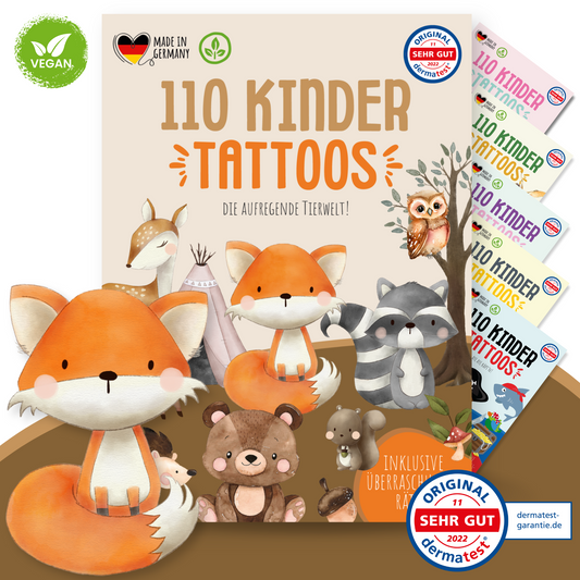 Hauttattoos_Kinder_Waldtiere