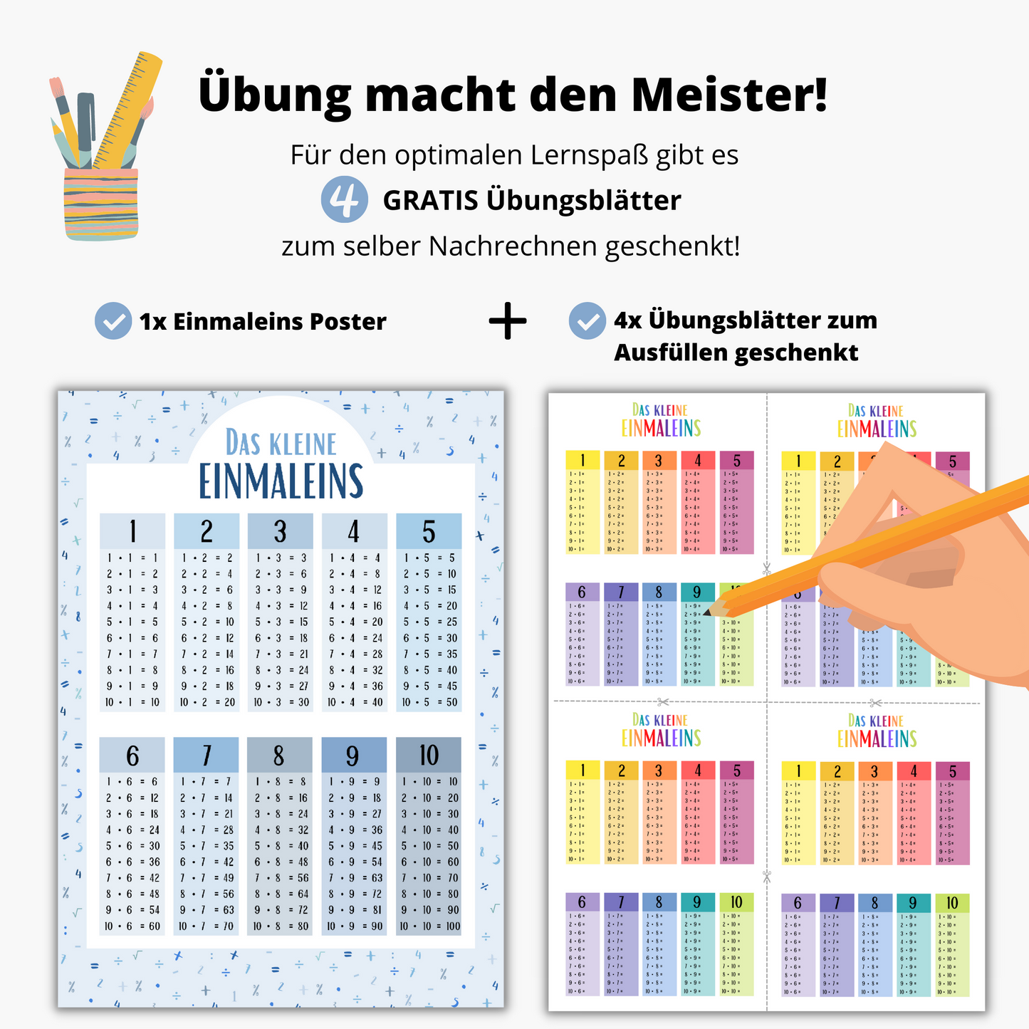 Kinderzimmerposter_Lernposter_Einmaleins_blau_A2