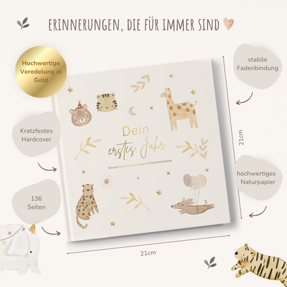 Babyalbum Dein erstes Jahr | beige