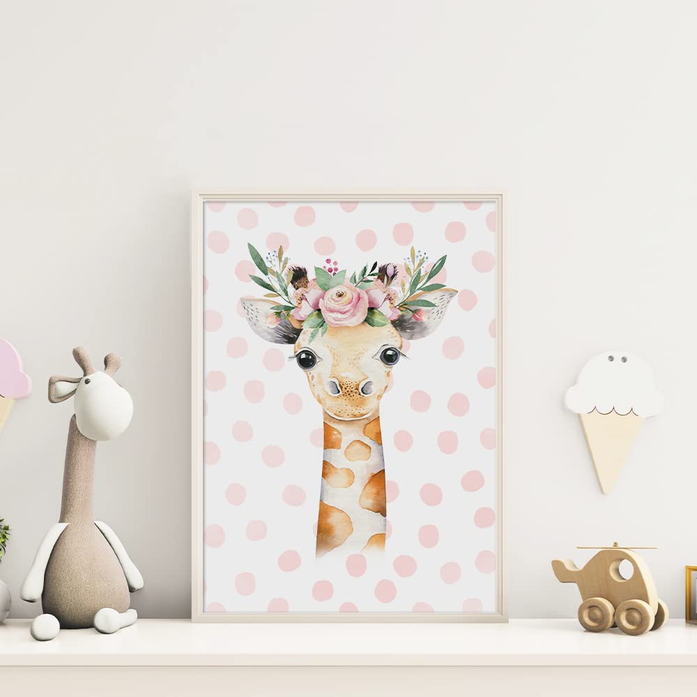 Kinderzimmerposter_Safari_Tiere_Kopfschmuck_A4_3er_Set