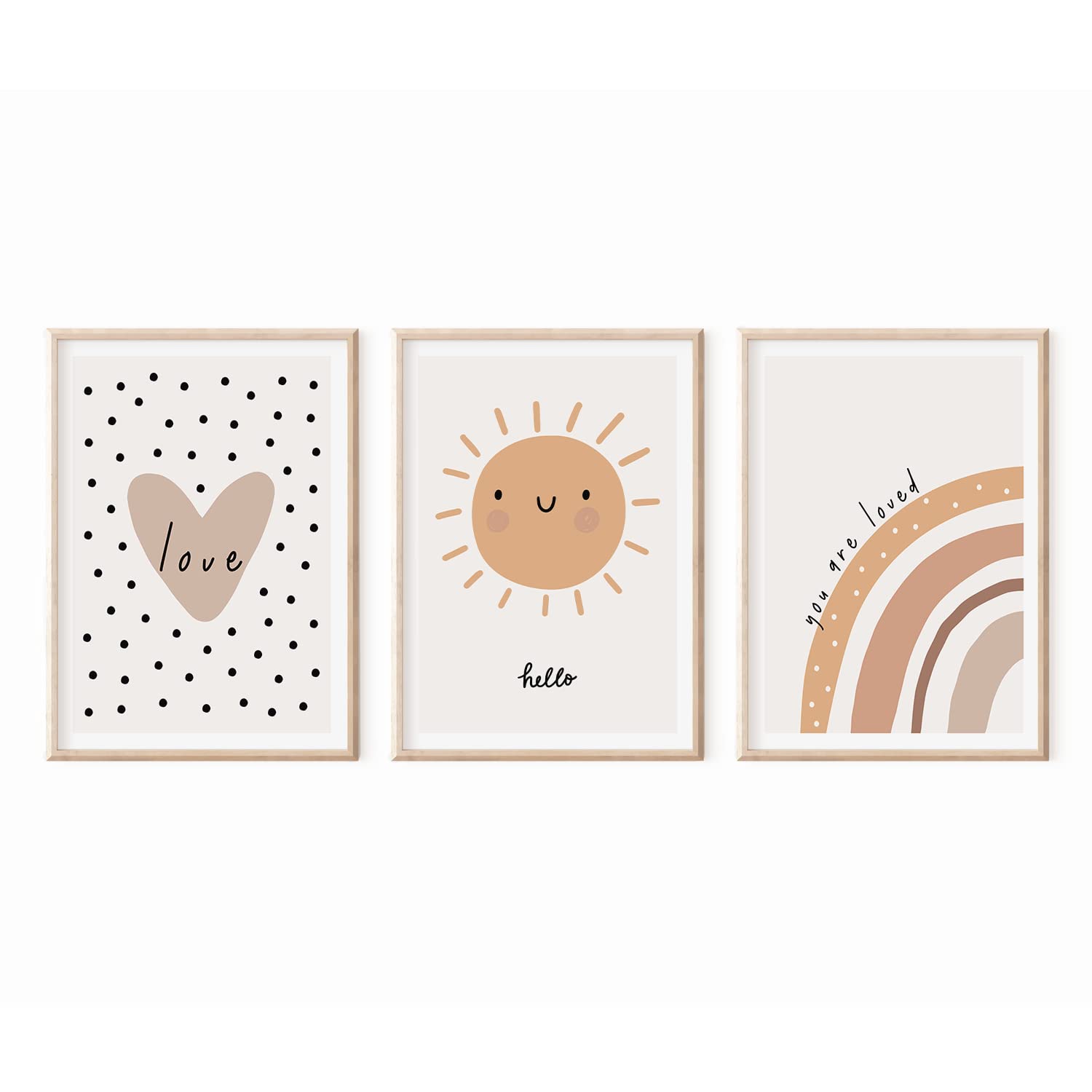 Kinderzimmerposter_Sonne_Regenbogen_beige_boho