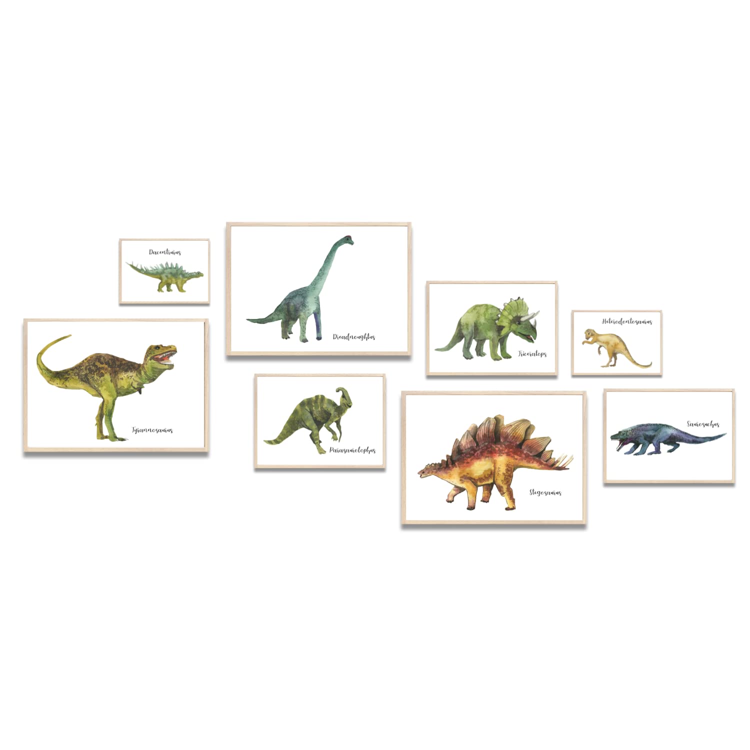 Kinderzimmerposter_Dino_A4_A6_A5_8er_Set