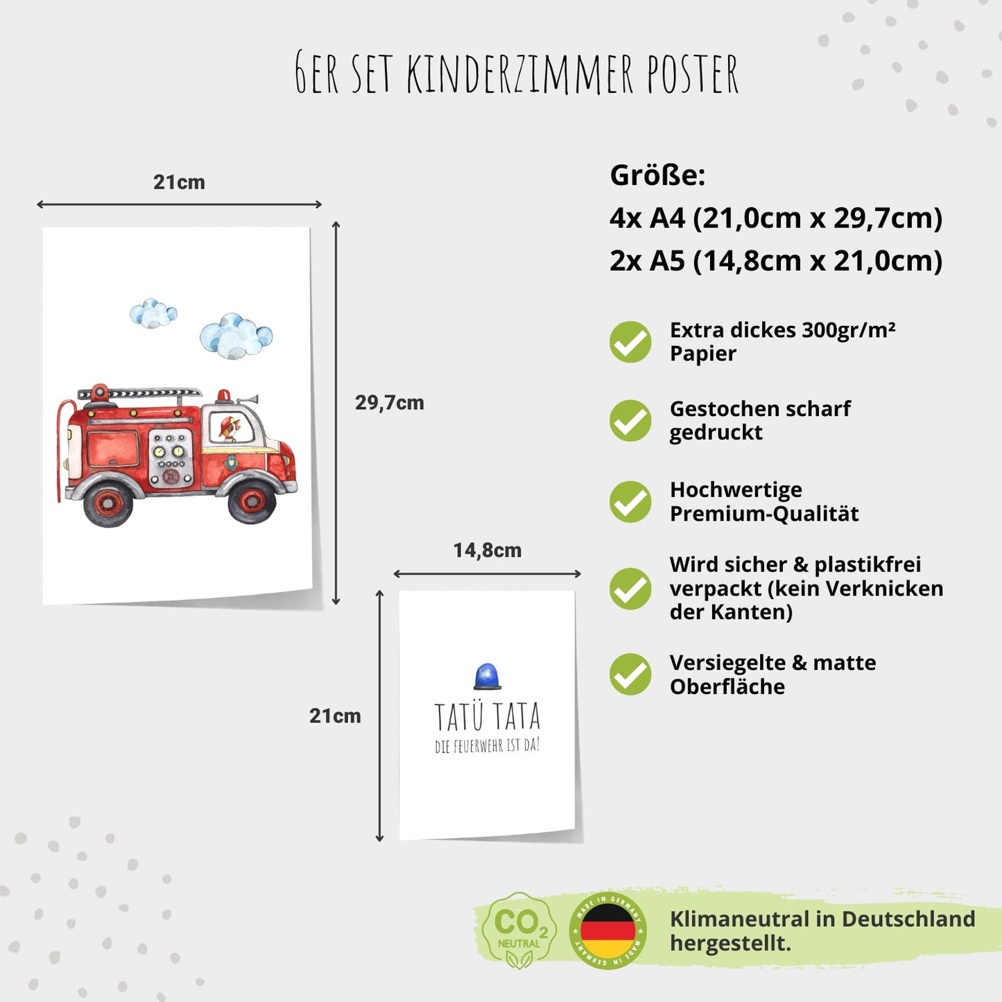 Kinderzimmerposter_Feuerwehr_A4_A5_6er_Set