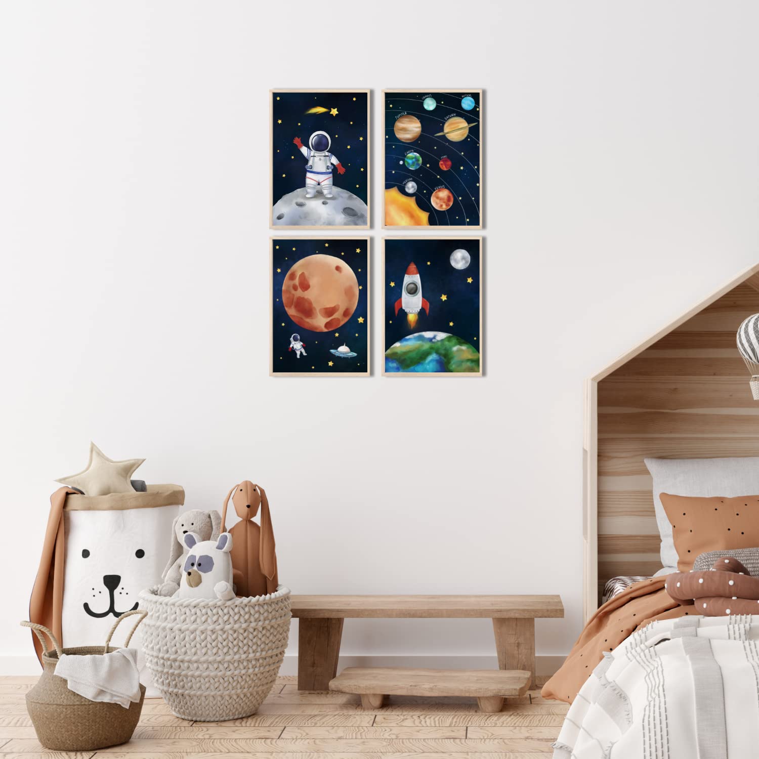 Kinderzimmerposter_Astronauten_A4_4er_Set