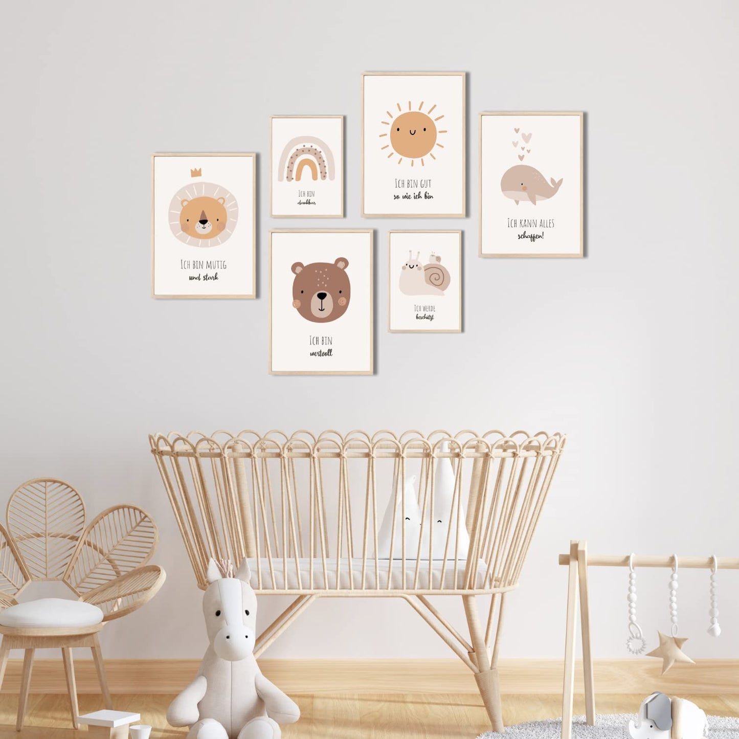 Kinderzimmerposter_Affirmationen_A4_A5_6er_Set_beige