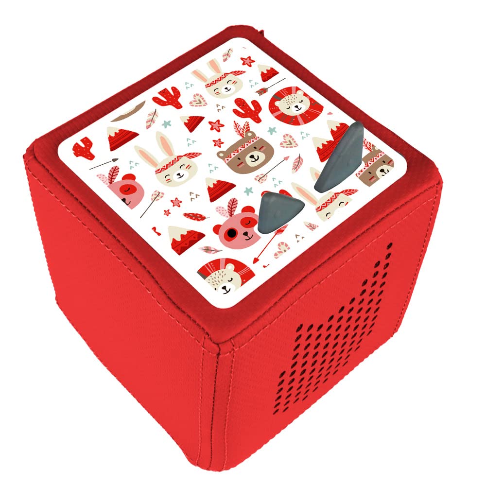 Toniebox_sticker_rot_boho_tiere