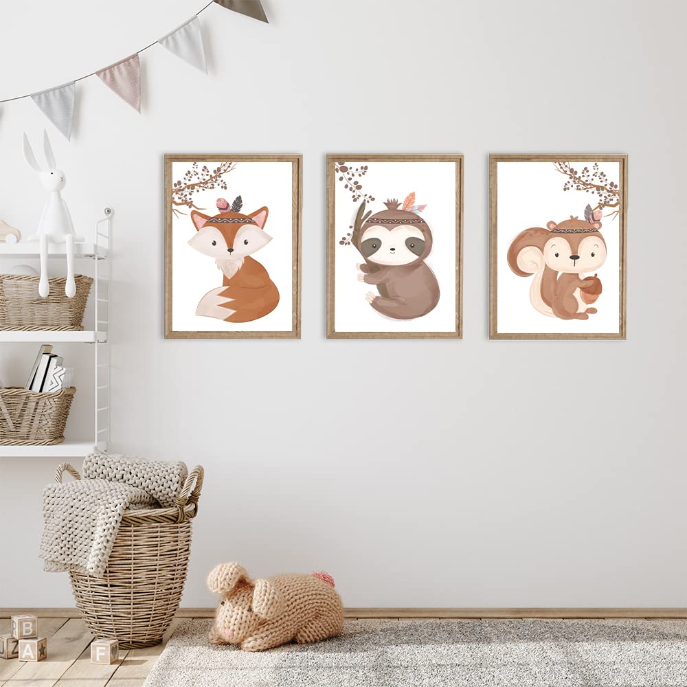 Kinderzimmerposter_boho_tiere_A4_3er_Set