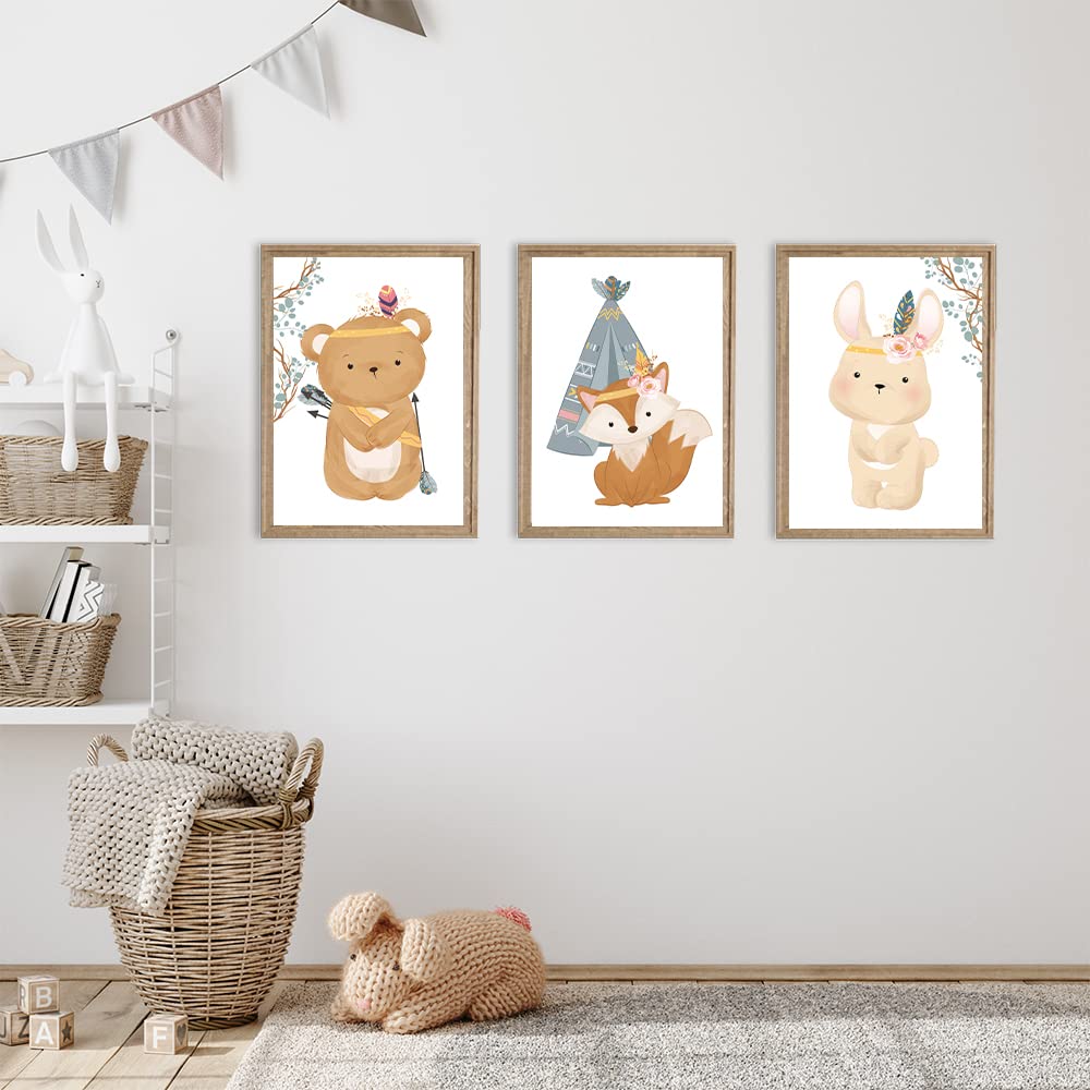 Kinderzimmerposter_boho_tiere_A4_3er_Set