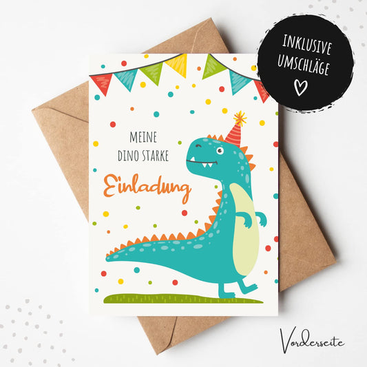 Einladungskarten_Kindergeburtstag_Dinosaurier