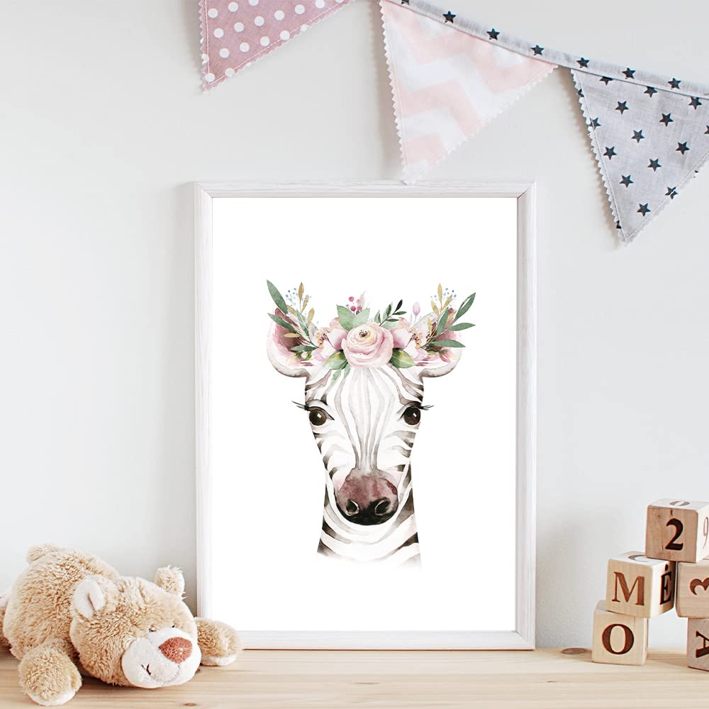 Kinderzimmerposter_safari_tiere_Kopfschmuck_A4_3er_Set