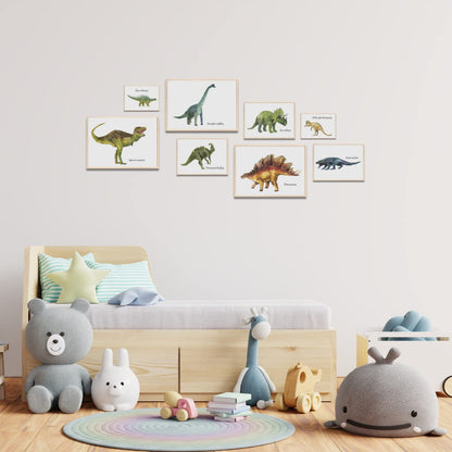 Kinderzimmerposter_Dino_A4_A6_A5_8er_Set