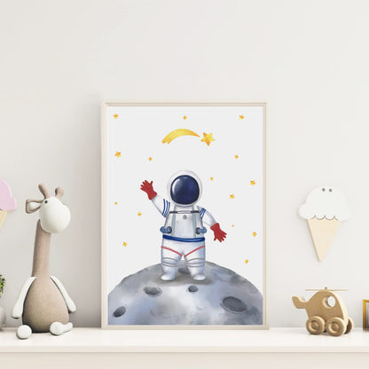 Kinderzimmerposter_Astronauten_A4_6er_Set_weiß