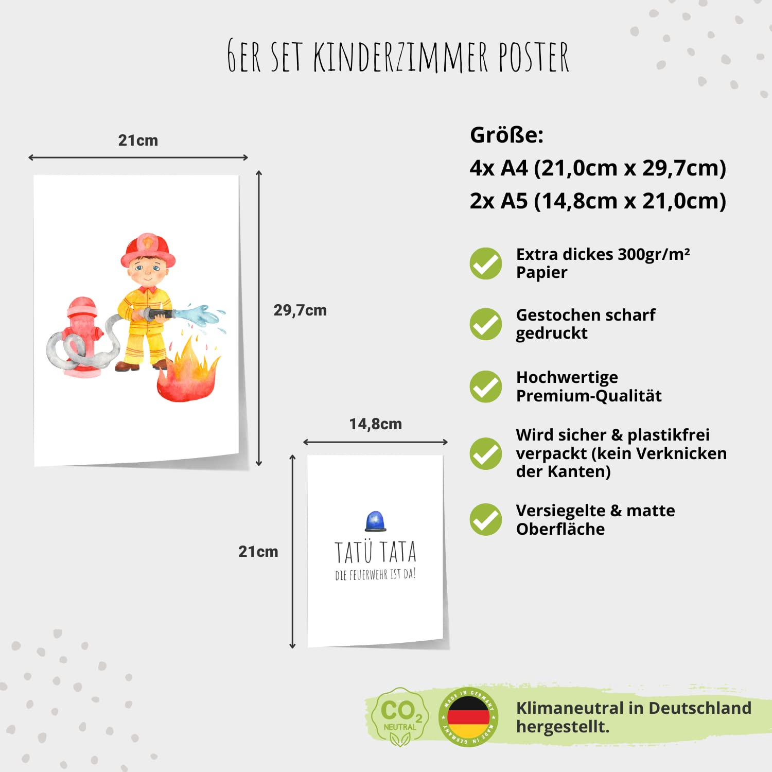 Kinderzimmerposter_Feuerwehr_A4_A5_6er_Set