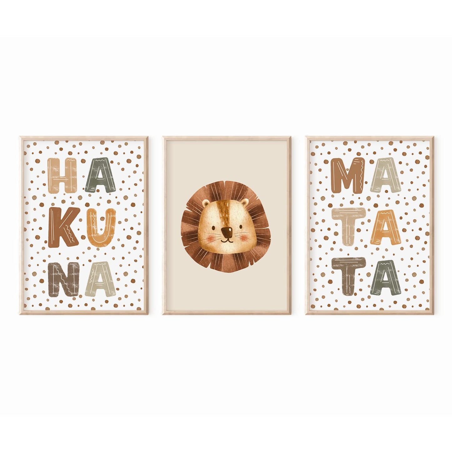 Kinderzimmerposter_Löwe_Hakuna_Matata_beige_A2