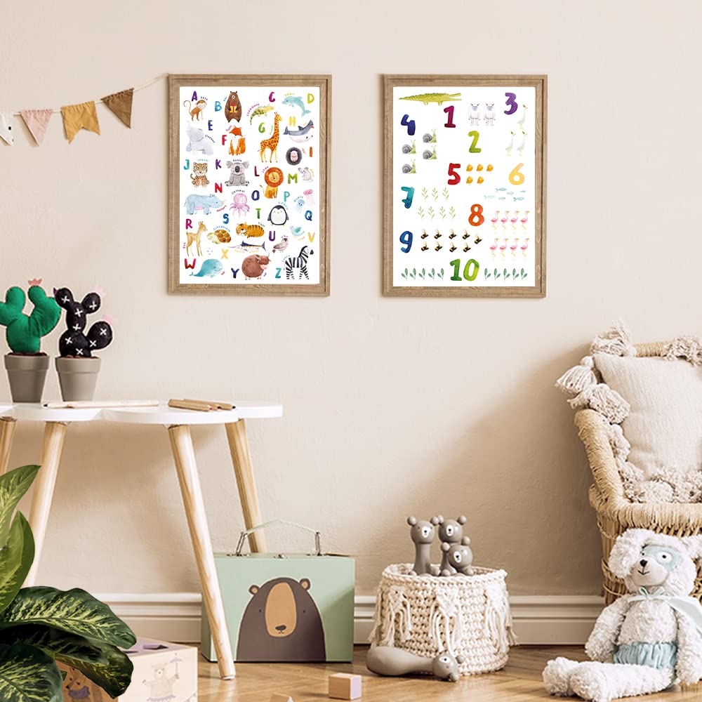 Kinderzimmerposter_Lernposter_Zahlen_ABC_bunt_A4_2er_Set