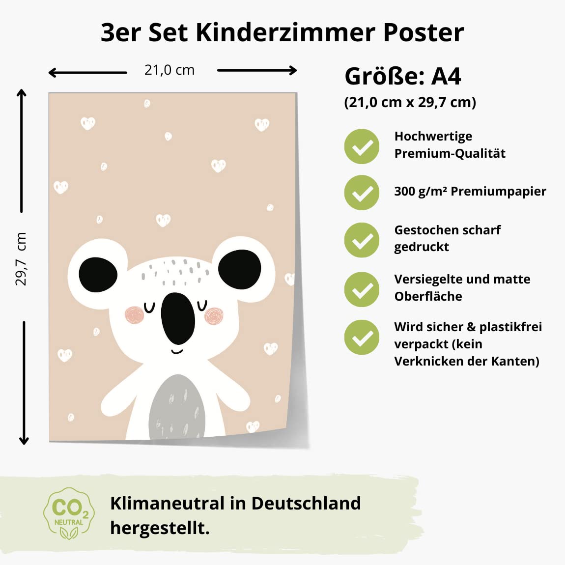 Kinderzimmerposter_Süße_freunde_beige_A4