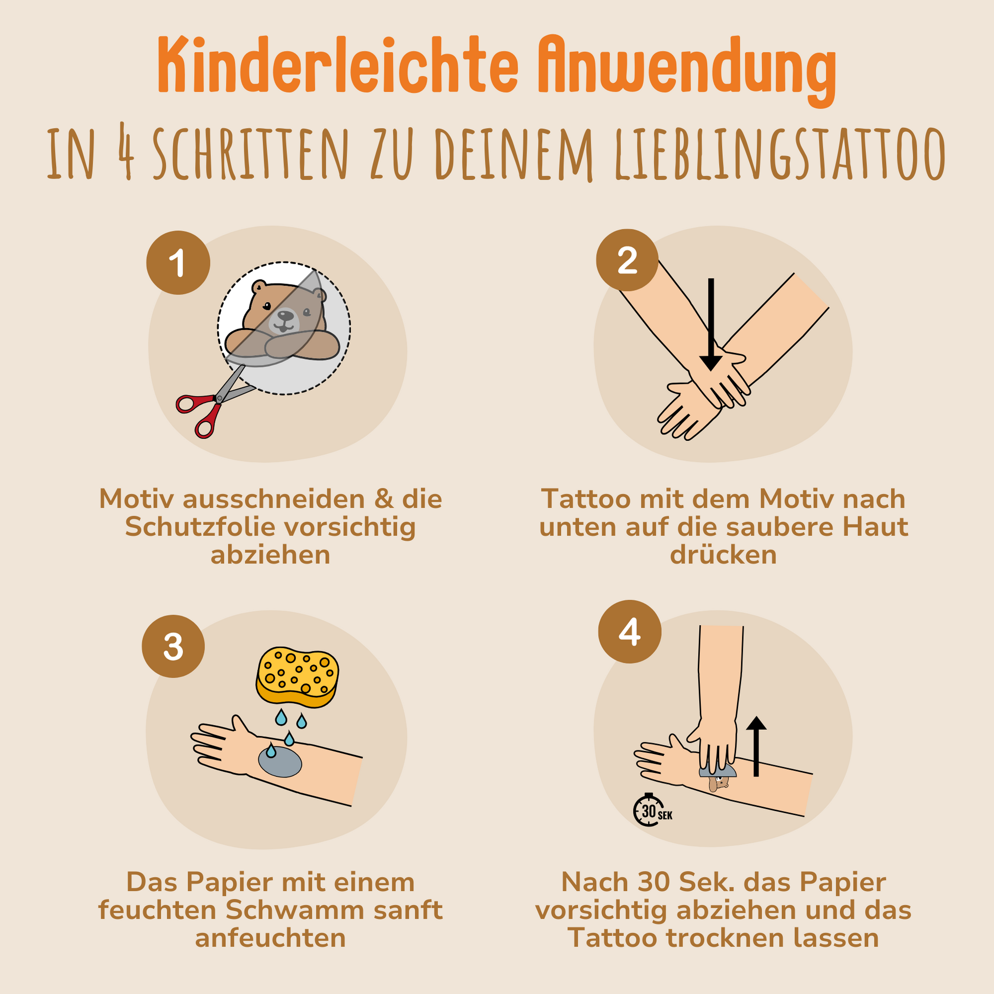 Hauttattoos_Kinder_Waldtiere