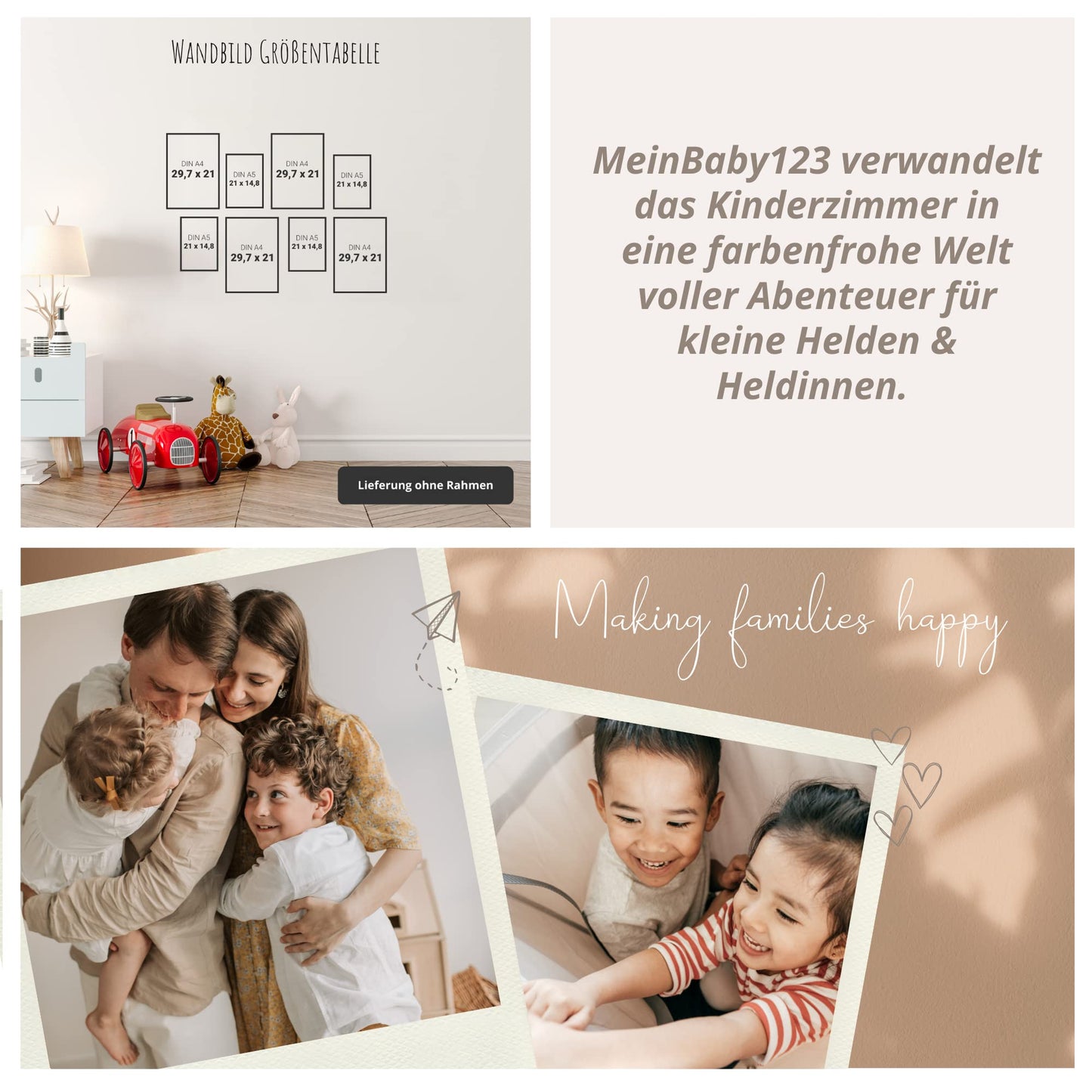 Kinderzimmerposter_Süße_freunde_boho_rosa_A4_A5_8er_Set