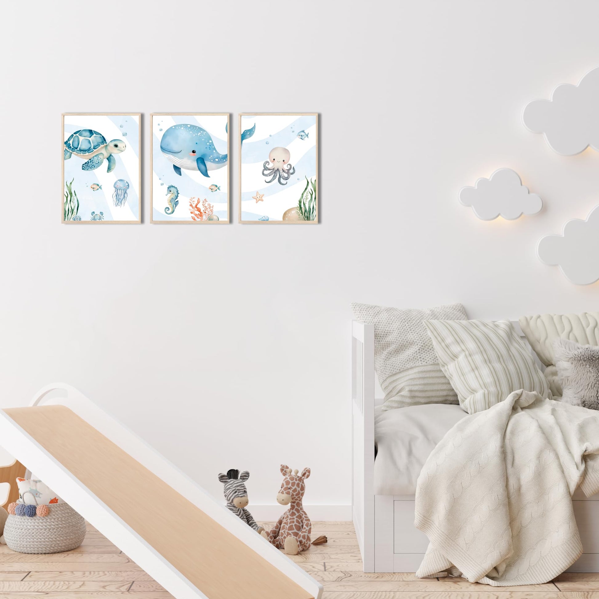 Kinderzimmerposter_Unterwasserwelt_A4_3er_Set