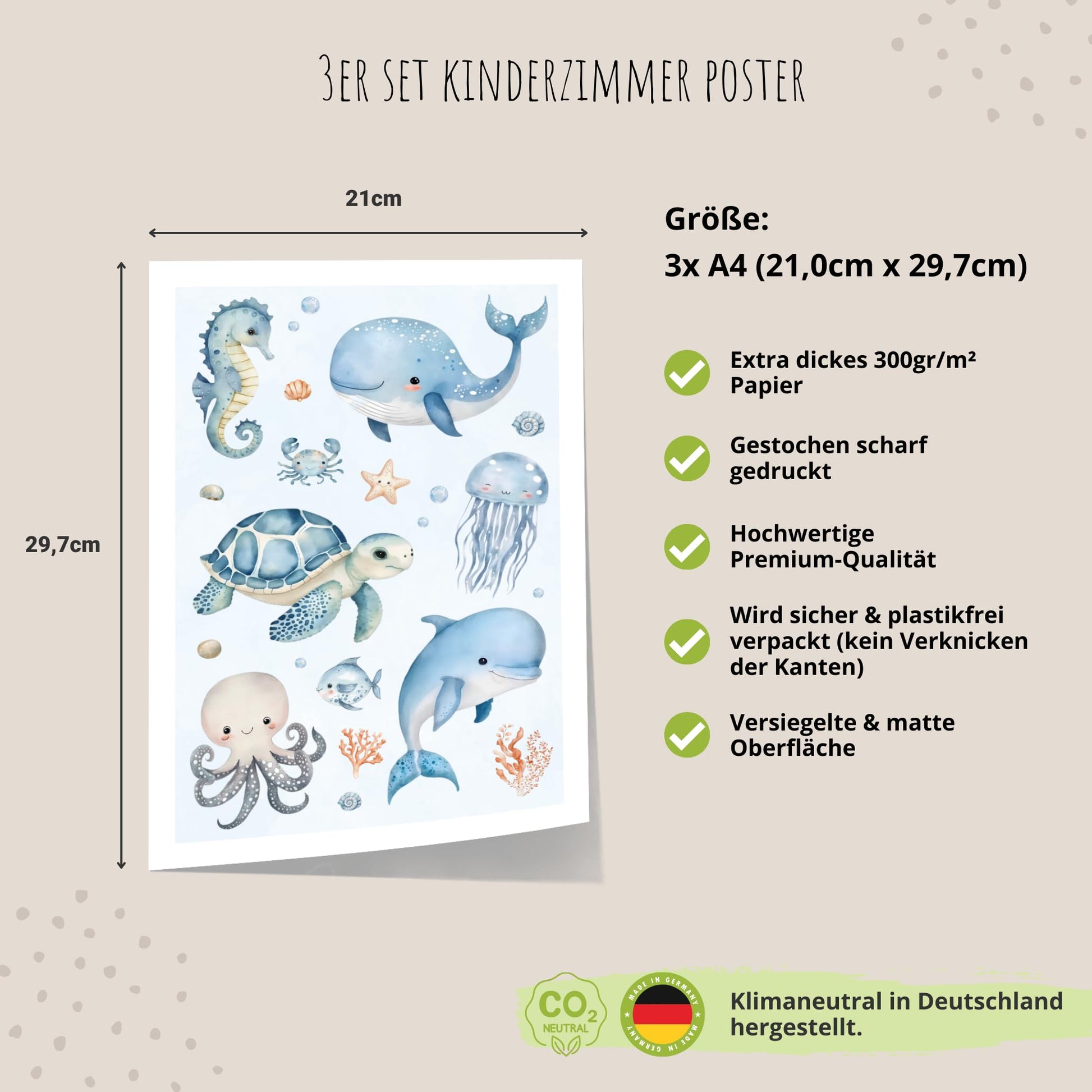 Kinderzimmerposter_Unterwasserwelt_A4_3er_Set