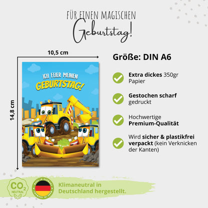 Einladungskarten_Kindergeburtstag_Bagger