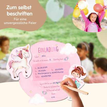 Einladungskarten_zum_basteln_pinke_Einhörner