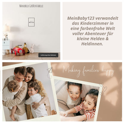 Kinderzimmerposter_Lernposter_Zahlen_1_bis_100_Süße_Tiere_A4_beige