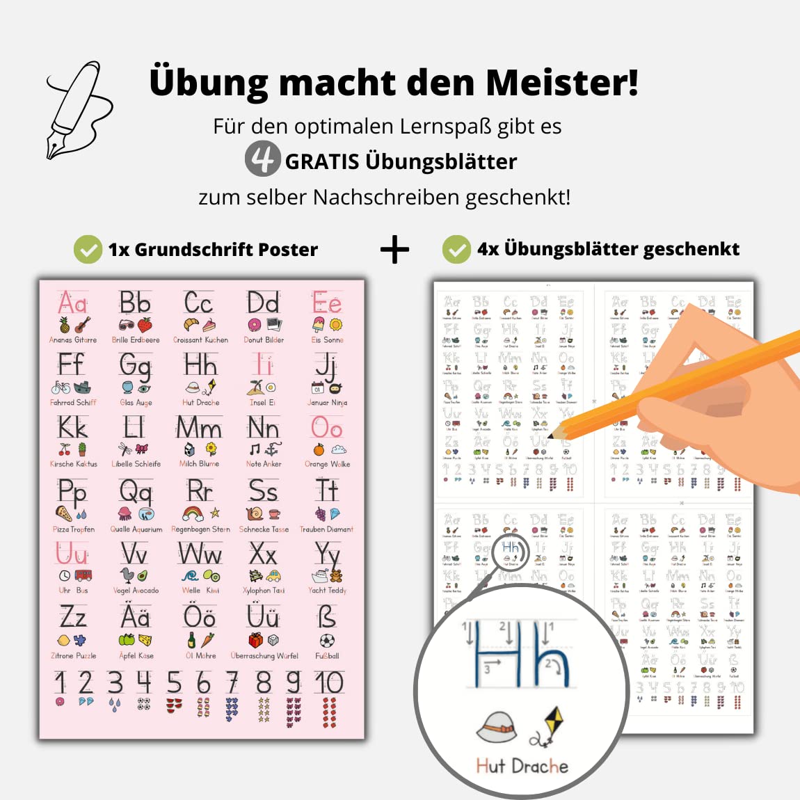 Kinderzimmerposter_Grundschrift_rosa