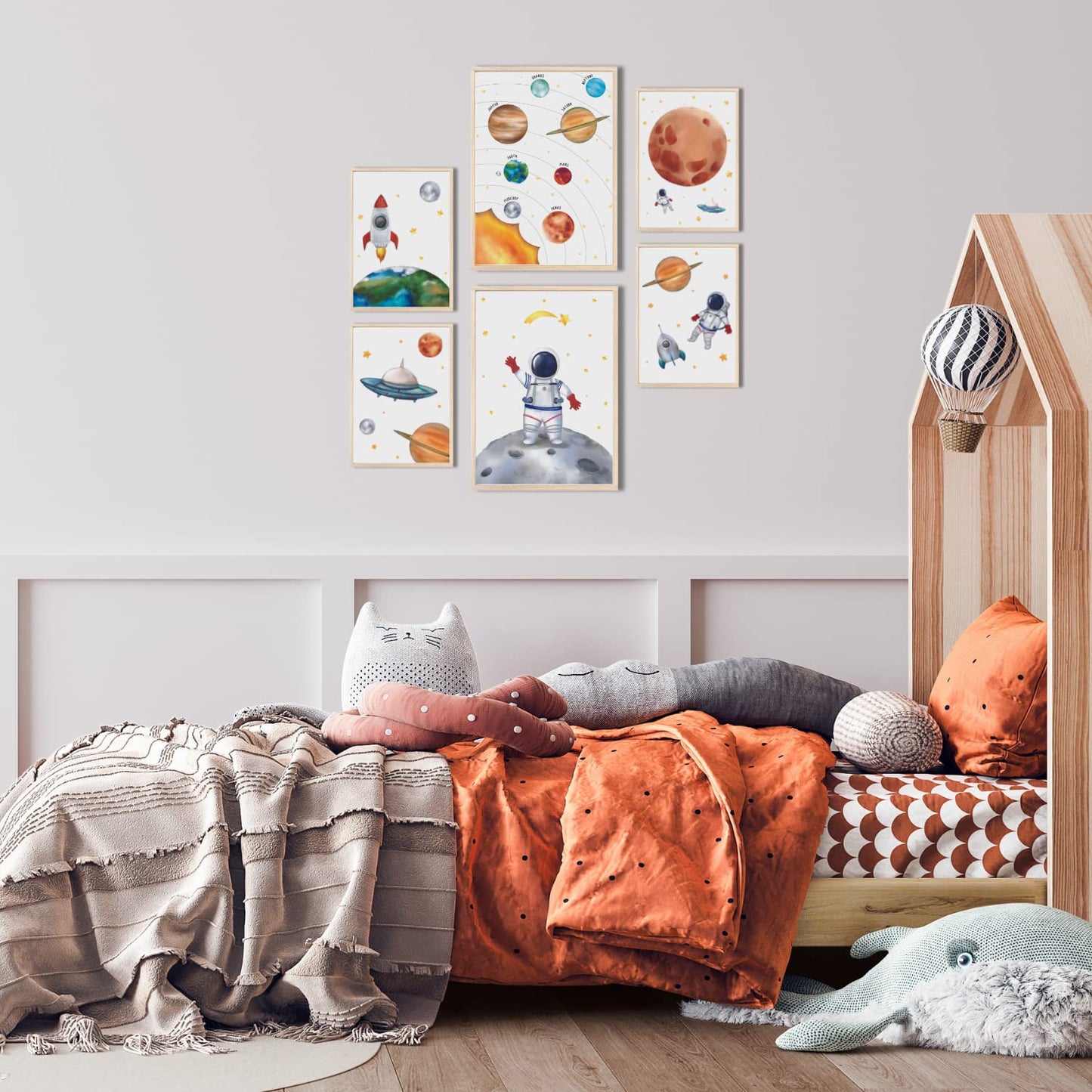 Kinderzimmerposter_Astronauten_A4_6er_Set_doppelseitig