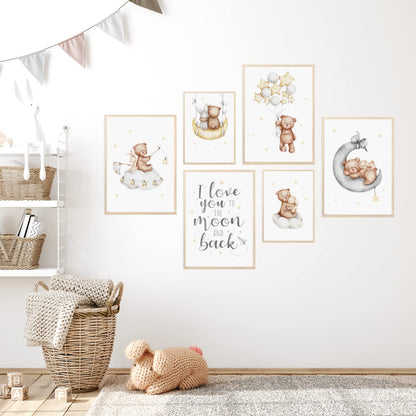 Kinderzimmerposter_Bär_Spruch_A4_A5_beige_grau