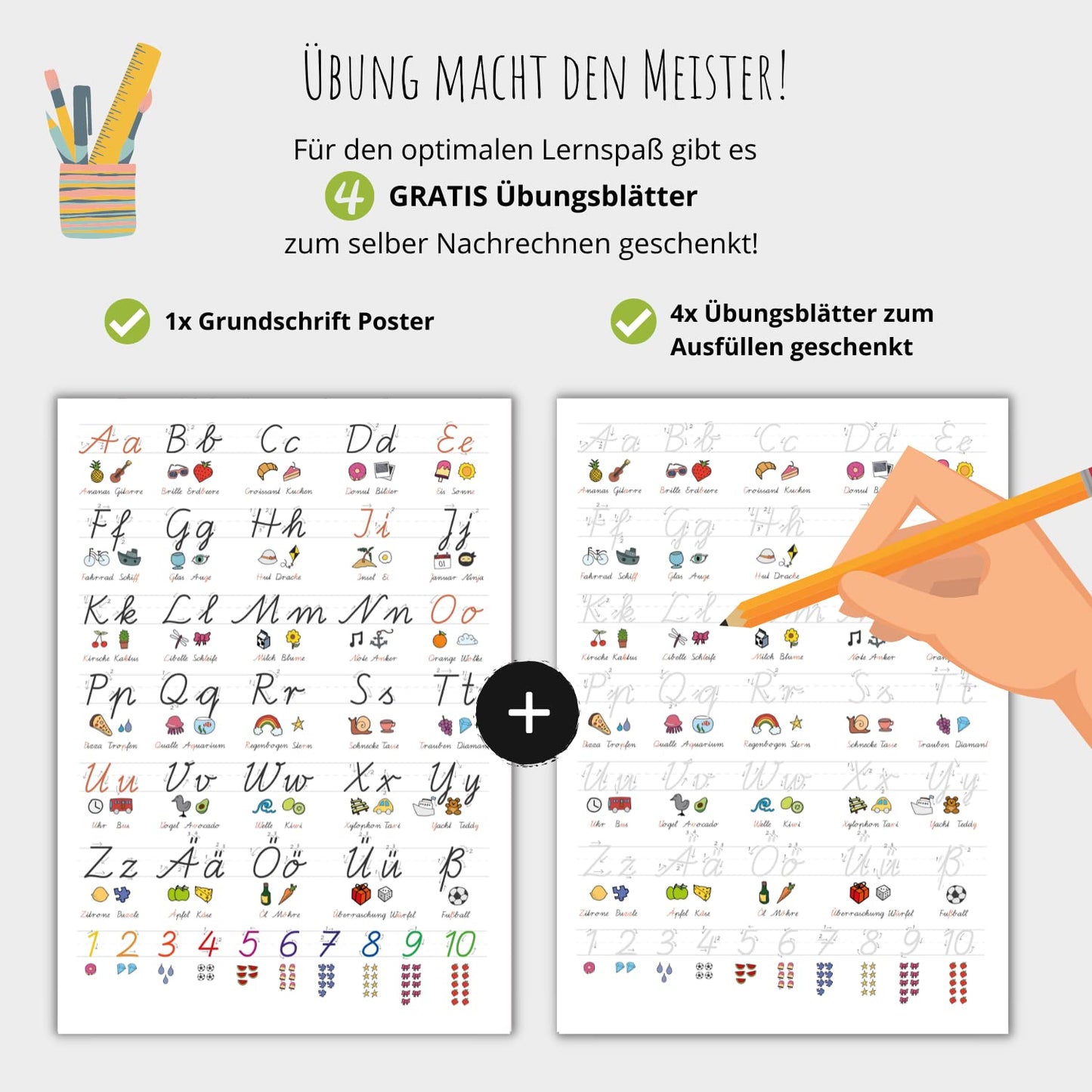 Kinderzimmerposter_Lernposter_Schreibschrift_A2