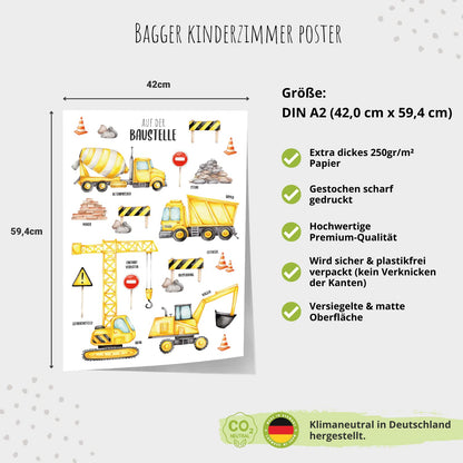 Kinderzimmerposter_Bagger_A2