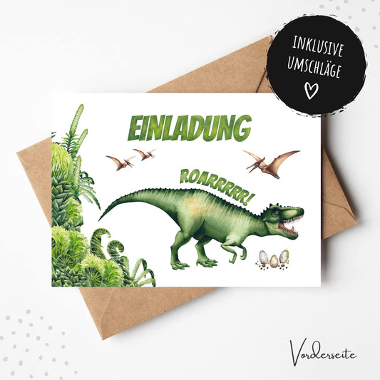 Einladungskarten_Kindergeburtstag_Dinosaurier