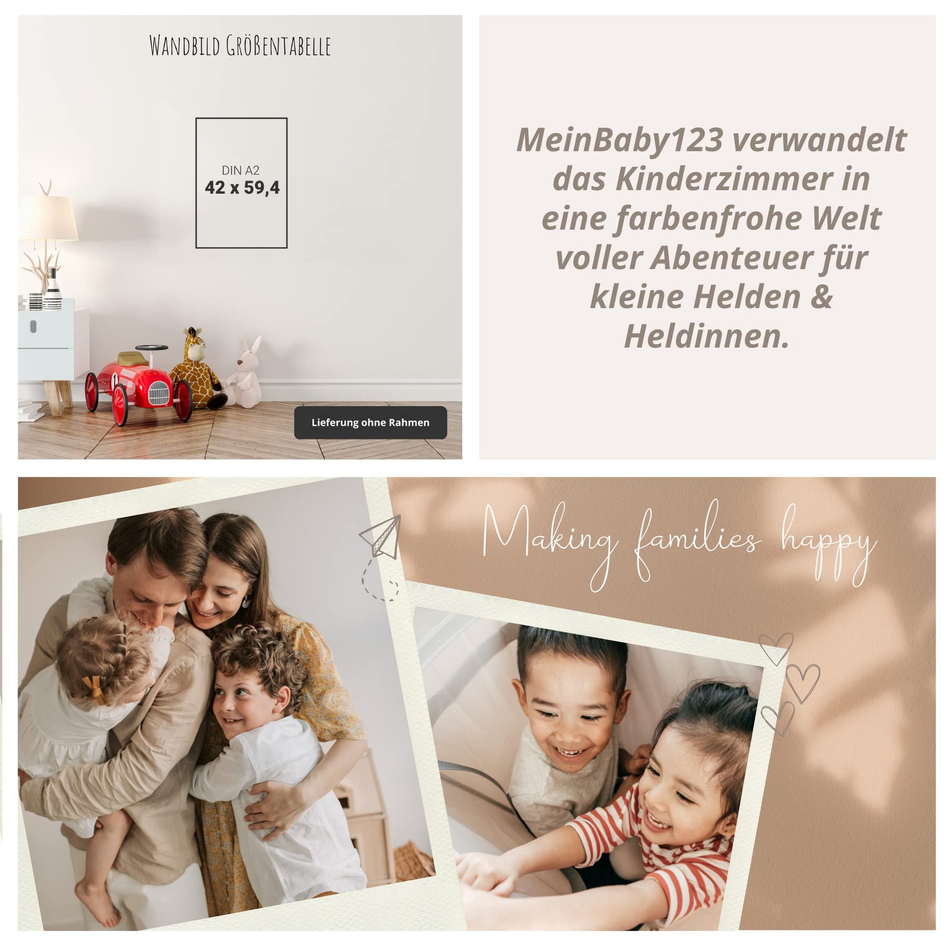 Kinderzimmerposter_Lernposter_Zahlen_1_bis_100_Süße_Tiere_A2_beige