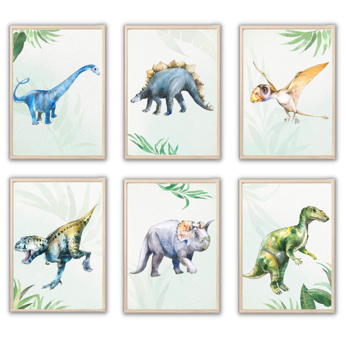 Kinderzimmerposter_Dinoposter_A4_6er_Set