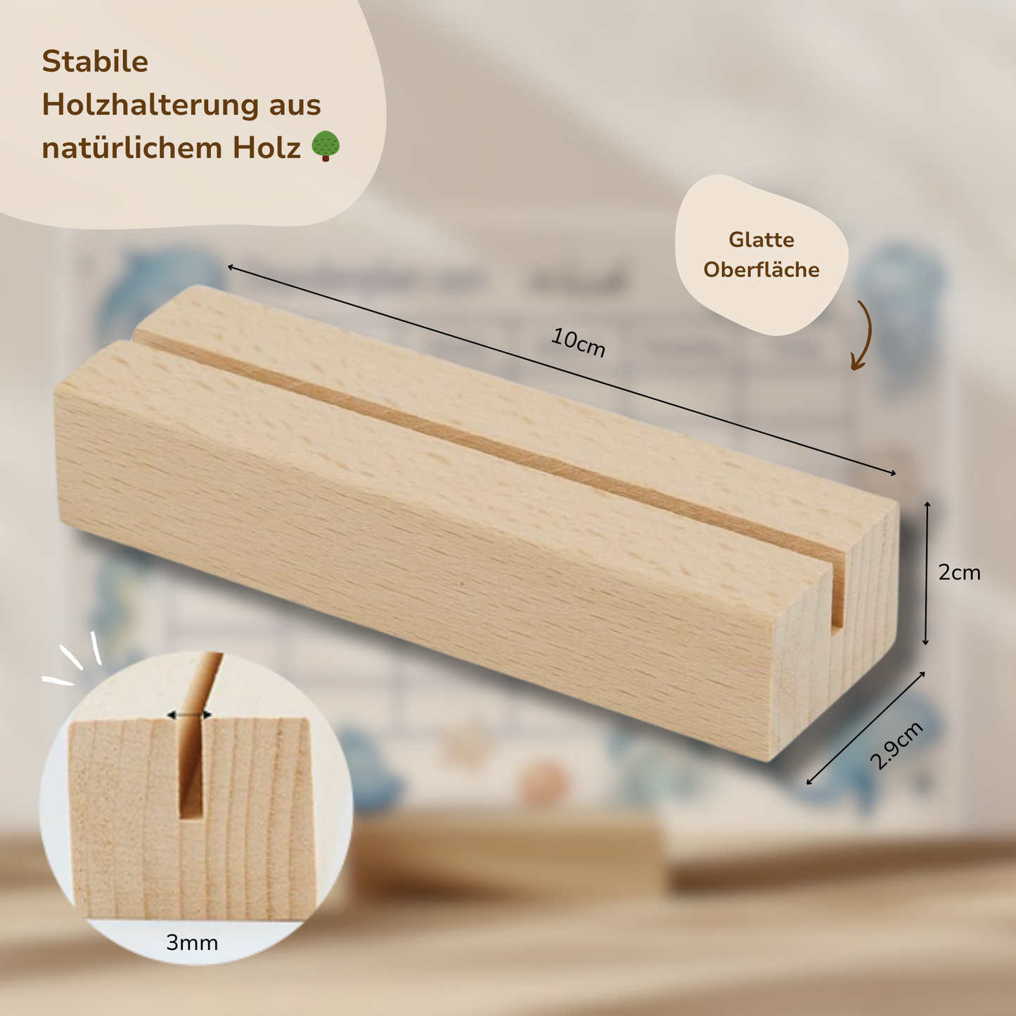 Stundenplan aus Acryl inkl. Holzhalterung | Unterwasserwelt