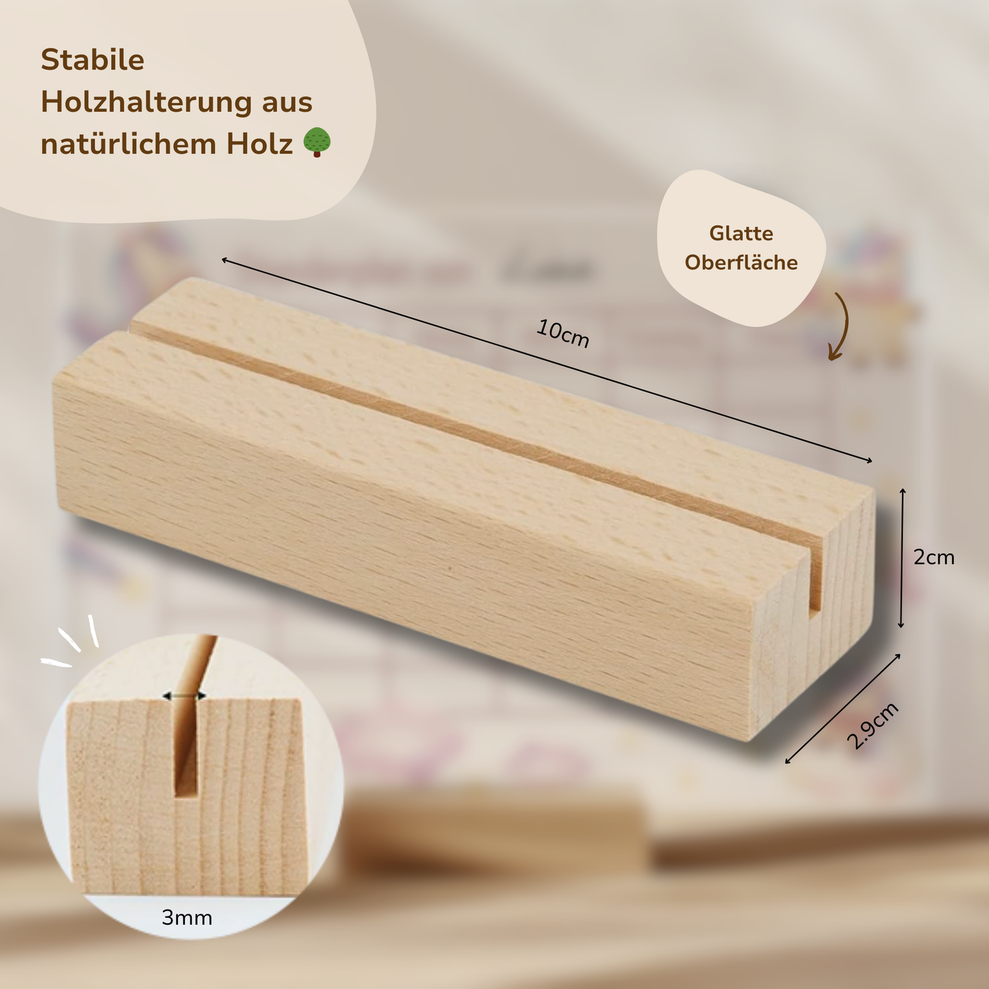 Stundenplan aus Acryl inkl. Holzhalterung | Einhörner