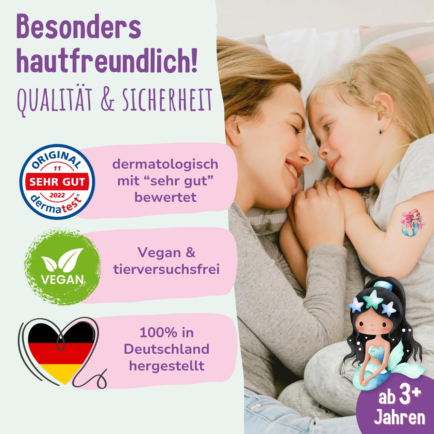 Hauttattoos_Kinder_Meerjungfrauen_5er_Set