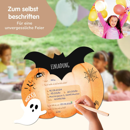 Einladungskarten_zum_basteln_halloween_kürbis_orange_geist