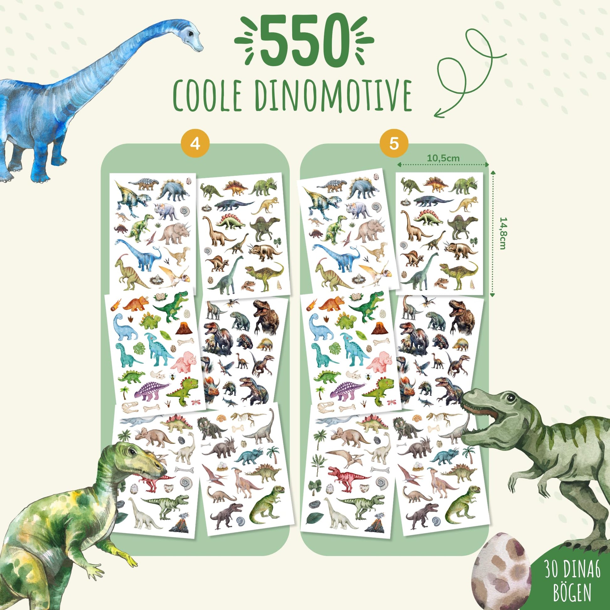 Hauttattoos_Kinder_Dinos_5er_Set