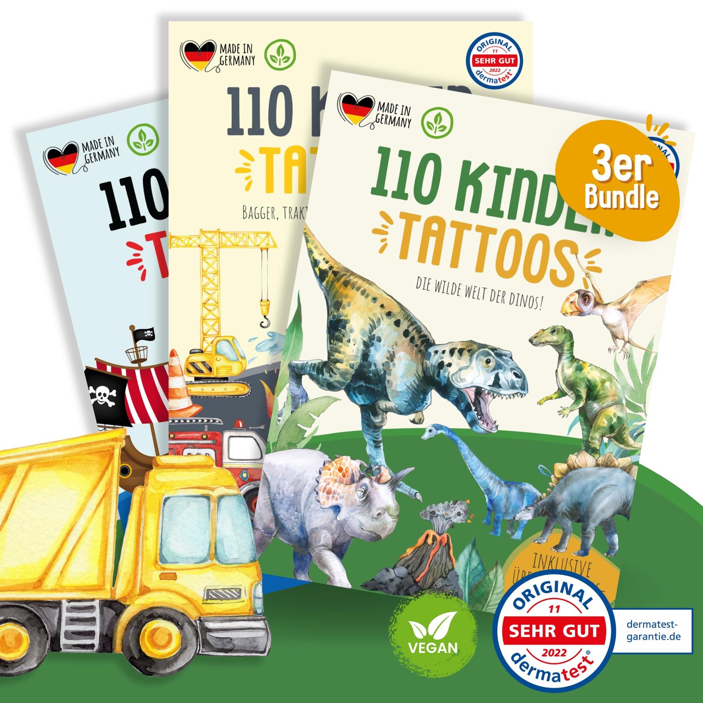 Hauttattoos_Kinder_Dinos_Bagger_Piraten