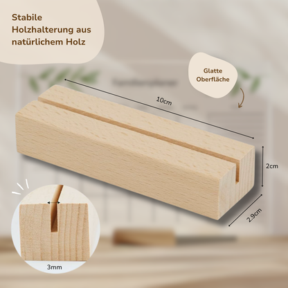 Familienplaner aus Acryl inkl. Holzhalterung