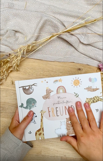 Freundebuch_Kinder_Kindergarten_Schule_Boho_beige